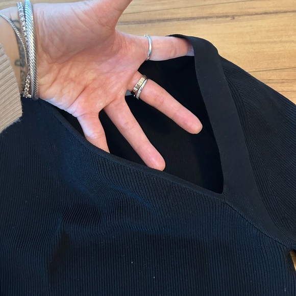 Helmut Lang asymmetrical top size small black - Picture 4 of 5